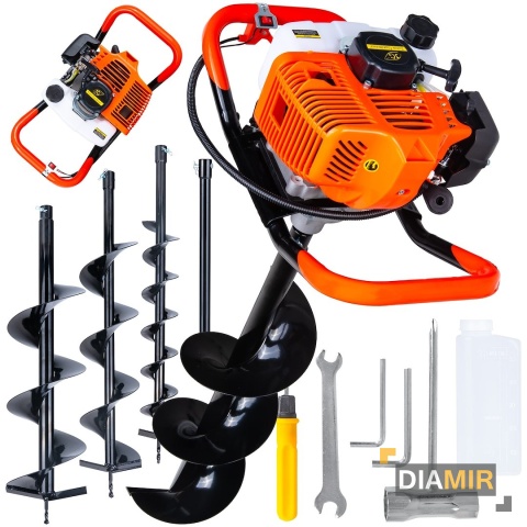 WIERTNICA SPALINOWA GLEBOWA ŚWIDER DO ZIEMI WIERTŁA 10 15 20cm ADAPTER 50cm