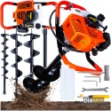 WIERTNICA SPALINOWA GLEBOWA ŚWIDER DO ZIEMI WIERTŁA 10 15 20cm ADAPTER 50cm