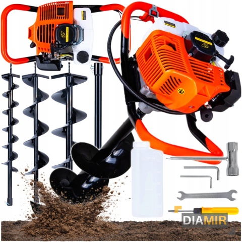 WIERTNICA SPALINOWA GLEBOWA ŚWIDER DO ZIEMI WIERTŁA 10 15 20cm ADAPTER 50cm