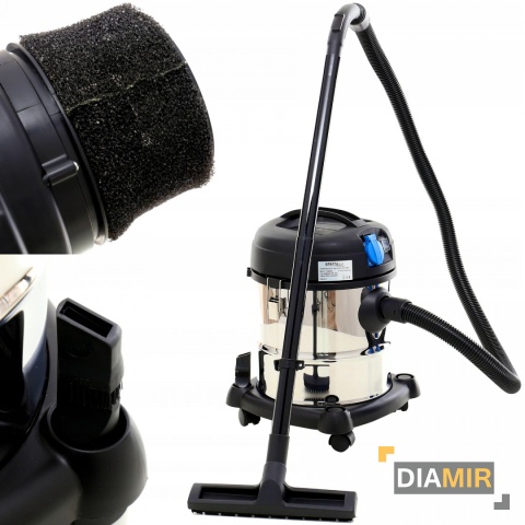 ODKURZACZ przemysłowy 20L GNIAZDKO 1200W na SUCHO MOKRO