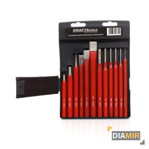 PUNKTAKI, PRZECINAKI, WYBIJAKI zestaw 12 elementów