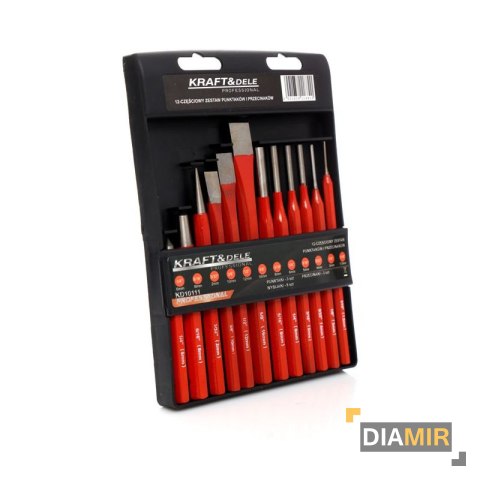 PUNKTAKI, PRZECINAKI, WYBIJAKI zestaw 12 elementów