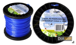 ŻYŁKA TNĄCA 2,4mm X 100mb SZEŚCIOKĄT DO KOSY