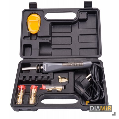 LUTOWNICA oporowa WYPALARKA 60W 275 stopni+ 22 GROTY walizka