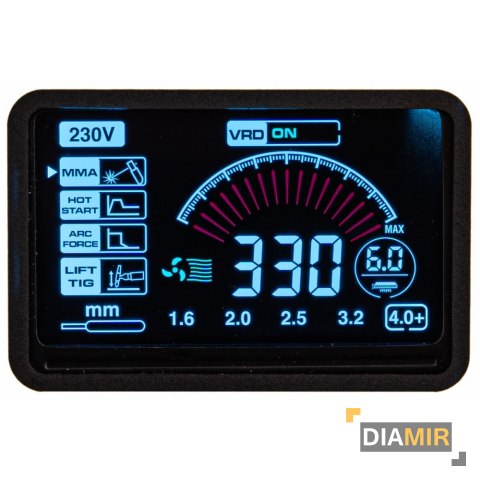 SPAWARKA inwertorowa 330A IGBT inteligentny LCD VRD ANTY stic