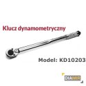 KLUCZ DYNAMOMETRYCZNY zakres 5-25 Nm 1/4" prawo / lewo Walizka