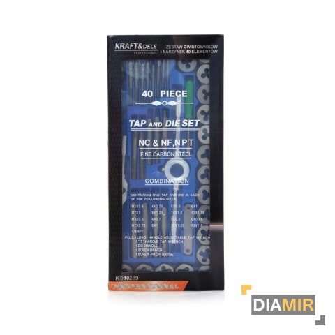 GWINTOWNIKI i NARZYNKI 40 el. pokrętki zestaw