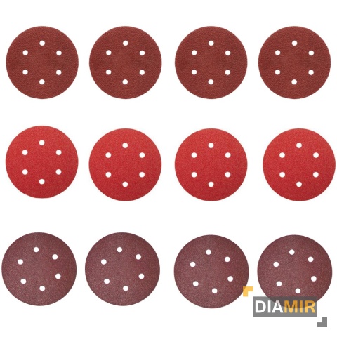 SZLIFIERKA pneumatyczna OSCYLACYJNA 150mm mimośrodowa 12x PAPIER