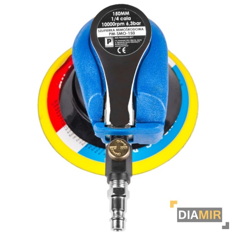 SZLIFIERKA pneumatyczna OSCYLACYJNA 150mm mimośrodowa 12x PAPIER