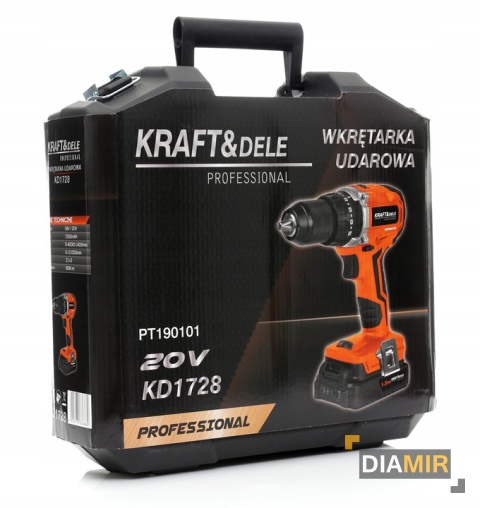 WKRĘTARKA WIERTARKA bezszczotkowa 2x 20V UDAR dioda LED