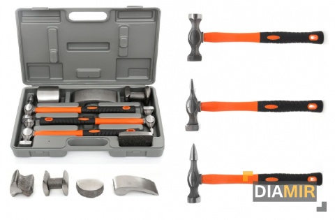 Zestaw 7el. BLACHARSKI 4x MŁOTEK włókno szklane 4X kowadełka