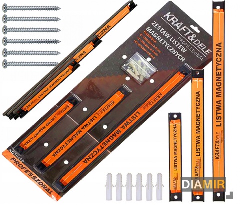Zestaw LISTWY MAGNETYCZNE 8" 12" 18" warsztatowe