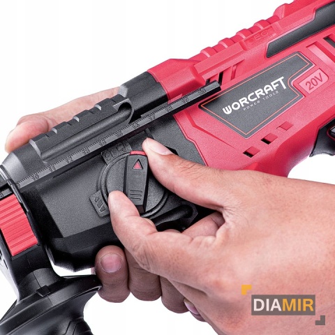 MŁOTOWIERTARKA akumulator bezszczotkowa na baterie SDS+ WORCRAFT