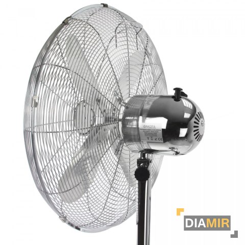MOCNY stojący WENTYLATOR ze STALI nierdzewnej 45 cm REGULACJA 60 W wiatrak