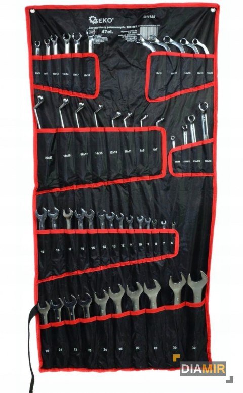 Zestaw KLUCZE POLEROWANE CRV 47 el. płachta wiszące