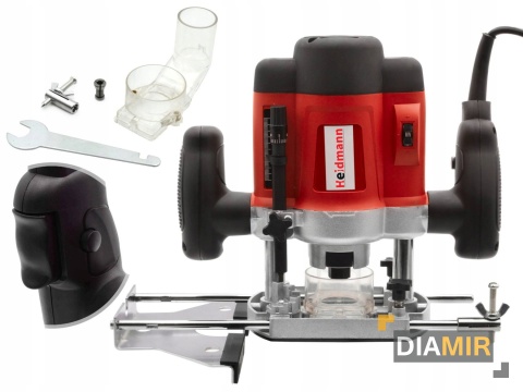 FREZARKA GÓRNOWRZECIONOWA 2000W 6/8mm 52mm + FREZY DO DREWNA 12el. 8mm do frezarki WALIZKA