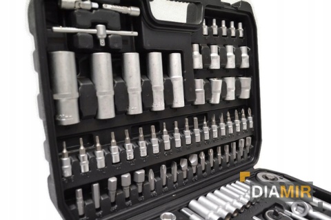 Zestaw 108 el. KLUCZE NASADOWE stal grzechotka BLACK