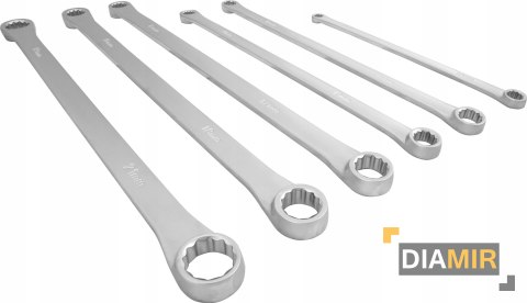 Zestaw 6el. KLUCZE OCZKOWE DŁUGIE 8-21mm do napinaczy proste VERKE