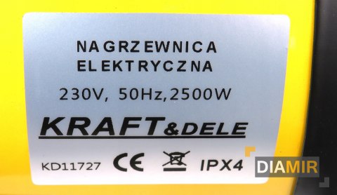 NAGRZEWNICA farelka ELEKTRYCZNA 2500W 2,5KW piec nadmuch