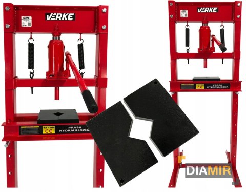 PRASA HYDRAULICZNA 12T 2 x PŁYTA GRATIS MOCNA VERKE