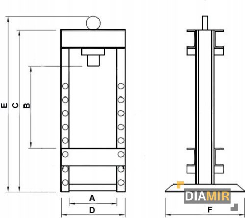 PRASA HYDRAULICZNA 12T 2 x PŁYTA GRATIS MOCNA VERKE