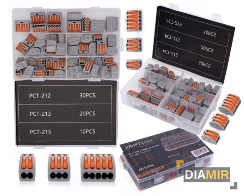 SZYBKOZŁĄCZKI szybkozłącza NA DRUT złącza 60 el.