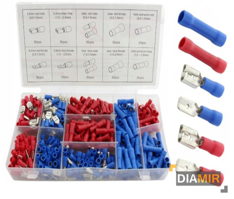 Zestaw 450 el. KONEKTORY końcówki SAMOCHODOWE