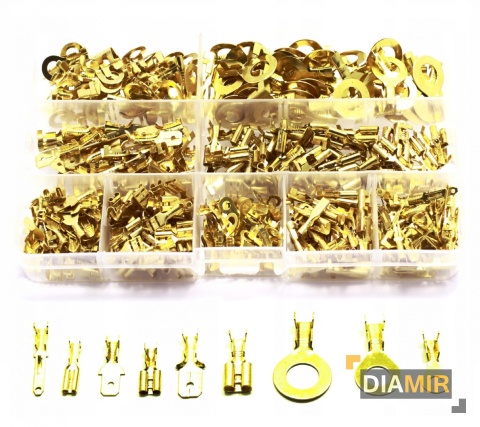 Zestaw 450el. KONEKTORY męskie żeńskie oczkowe SAMOCHODOWYCH